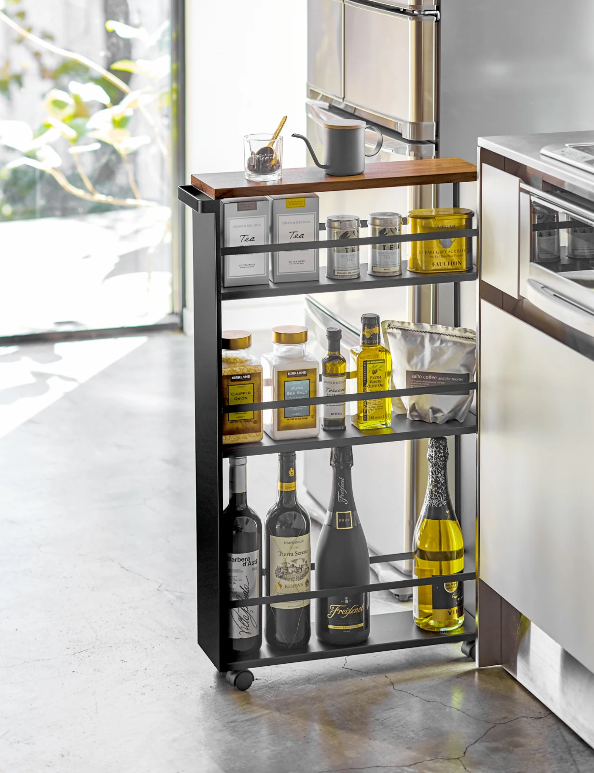 Rolling storage cart