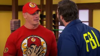 John Cena talking to Andy on Parks and Recreation.