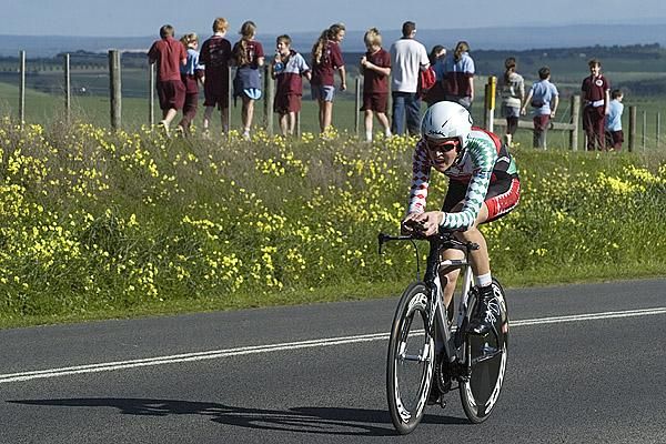Ben Dyball (Di Giorgio Wines) finished his race against the clock in 40th place and is 24th overall on the GC.