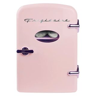 Frigidaire, Portable Retro 6 Can Mini Personal Fridge Cooler, Efmis129, Pink