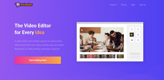 Website screenshot for Animaker