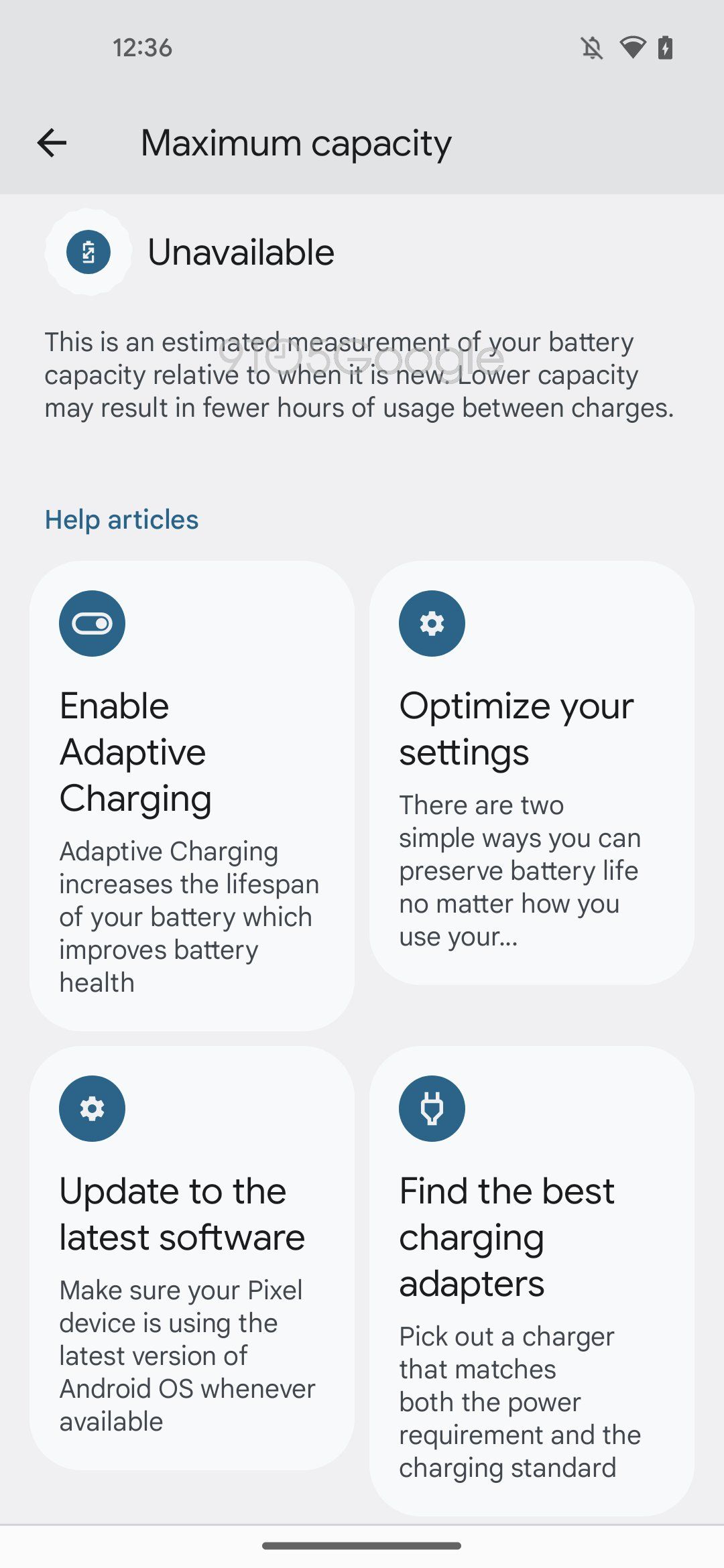 Android 13's battery health feature