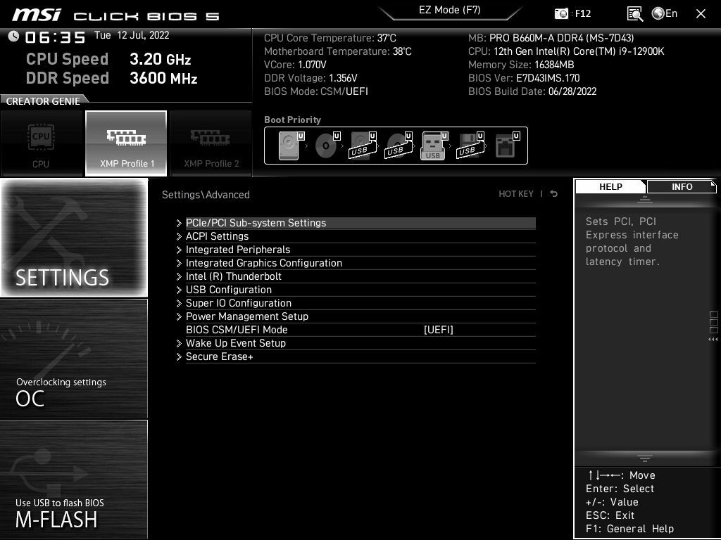 MSI Pro B660M-A DDR4