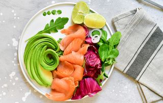 A low carb keto salmon salad