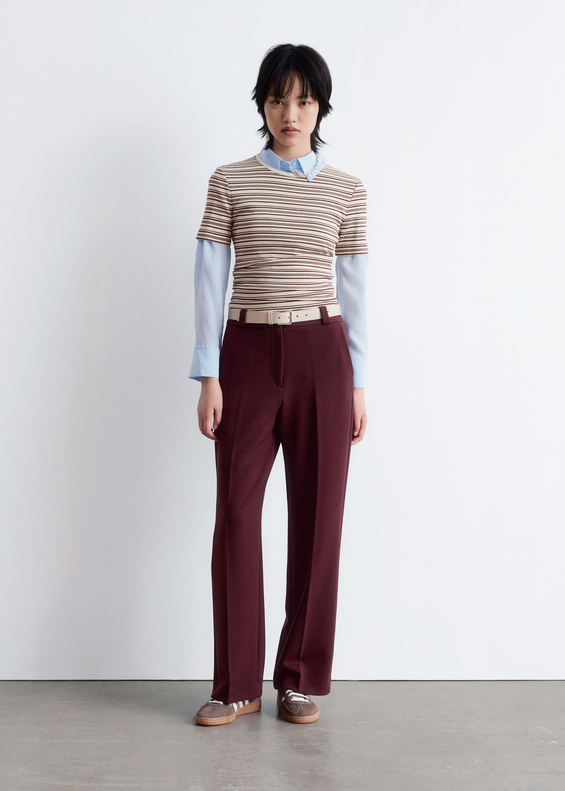 Wide Press-Crease Trousers