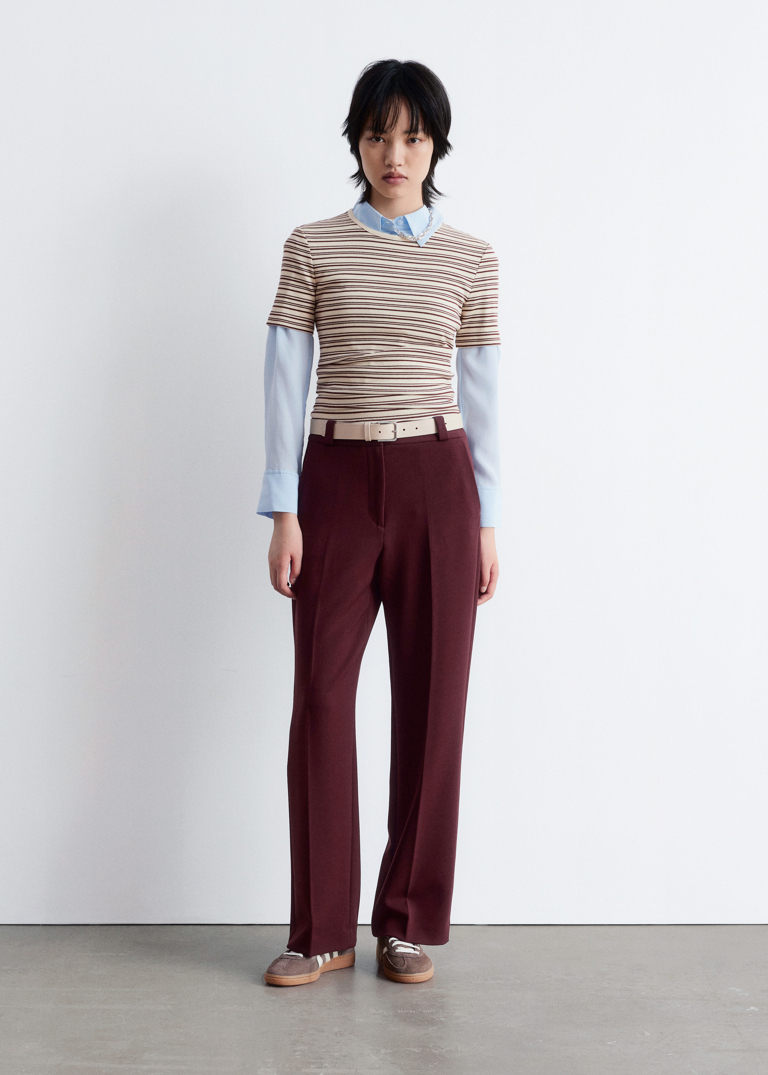 Wide Press-Crease Trousers