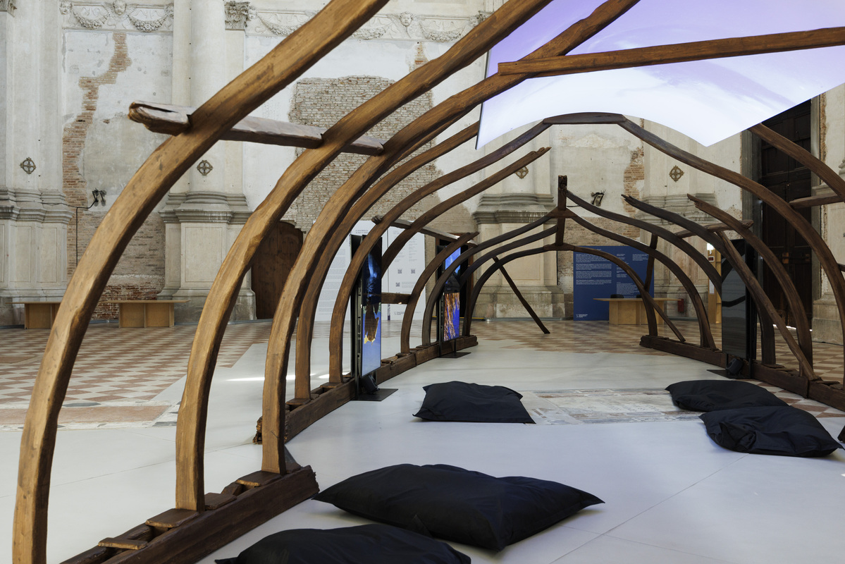 exhibition of textiles and wood