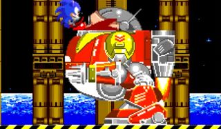 Sonic The Hedgehog 2 Sonic hits the Death Egg Robot