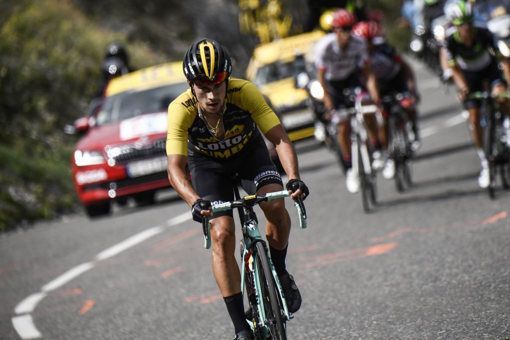 Primoz Roglic on stage 17 of the Tour de France