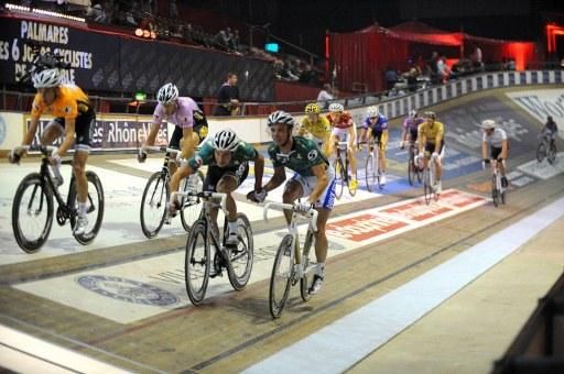 Teammates Morgan Kneisky and Iljo Keisse make an exchange.