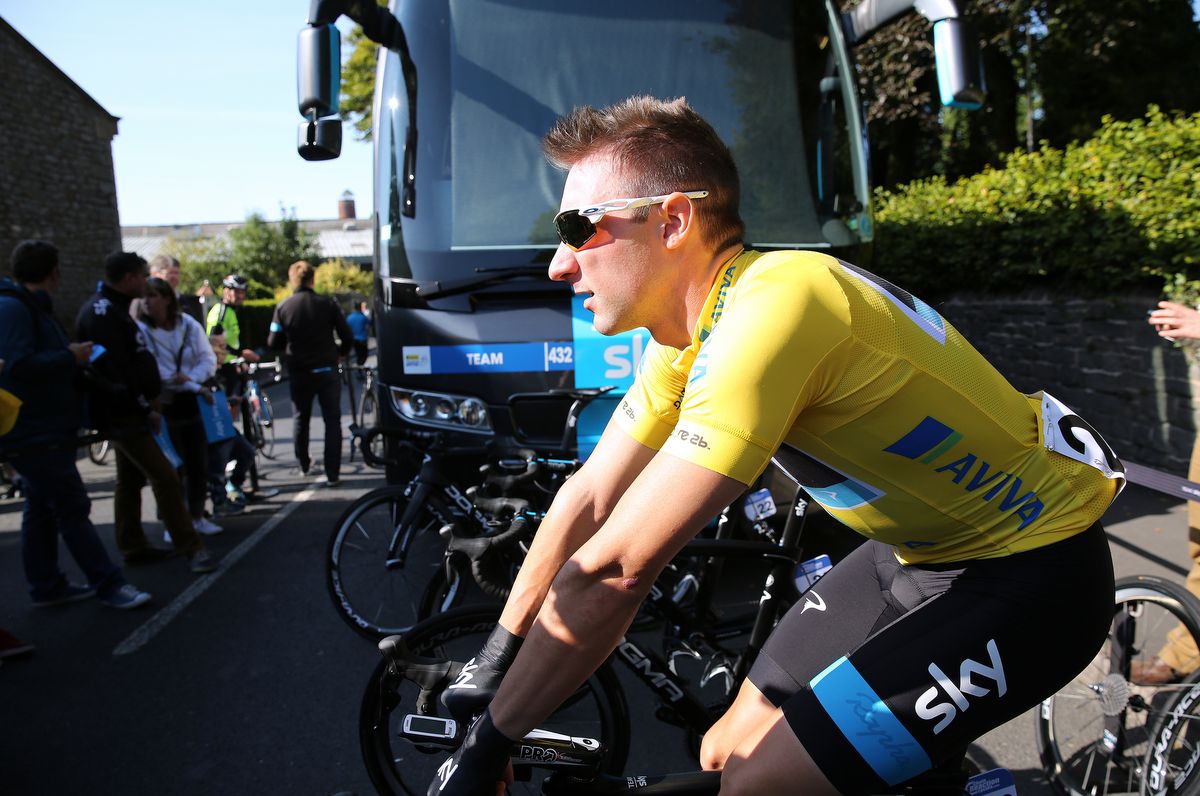Elia Viviani (Team Sky) warming up
