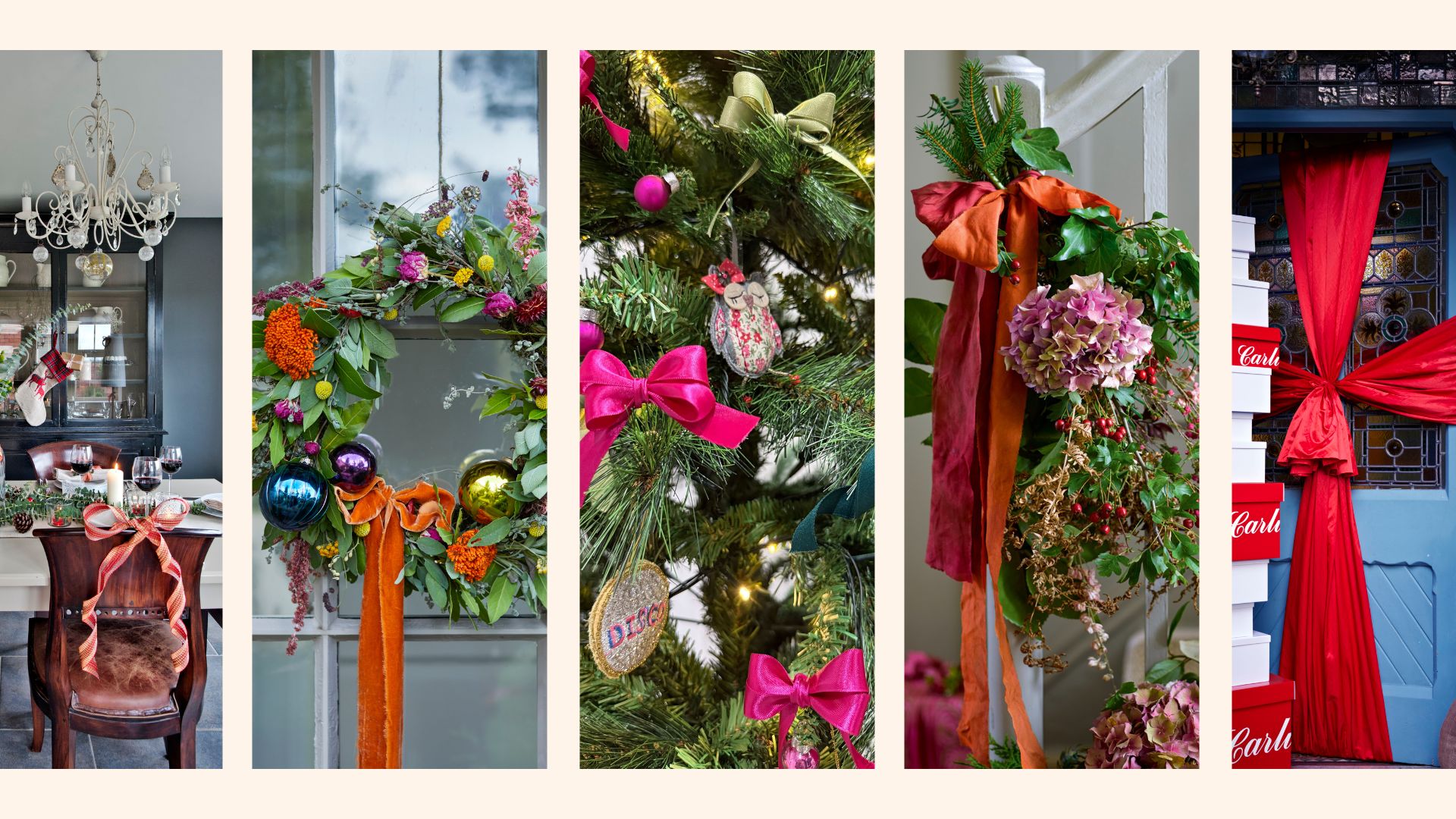 Compilation of bow Christmas decoration trends