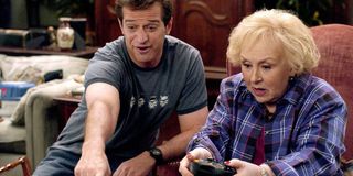 Allen Covert and Doris Roberts play video games in Grandma's Boy