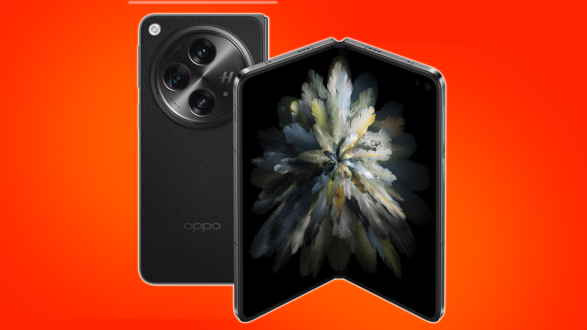 Oppo Find N3 on an orange background