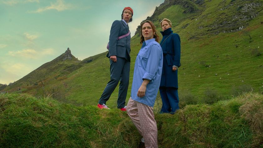 (L-R) Caoilfhionn Dunne as Dara, Roisin Gallagher as Saoirse and Sin&eacute;ad Keenan as Robyn in "How to Get to Heaven from Belfast"