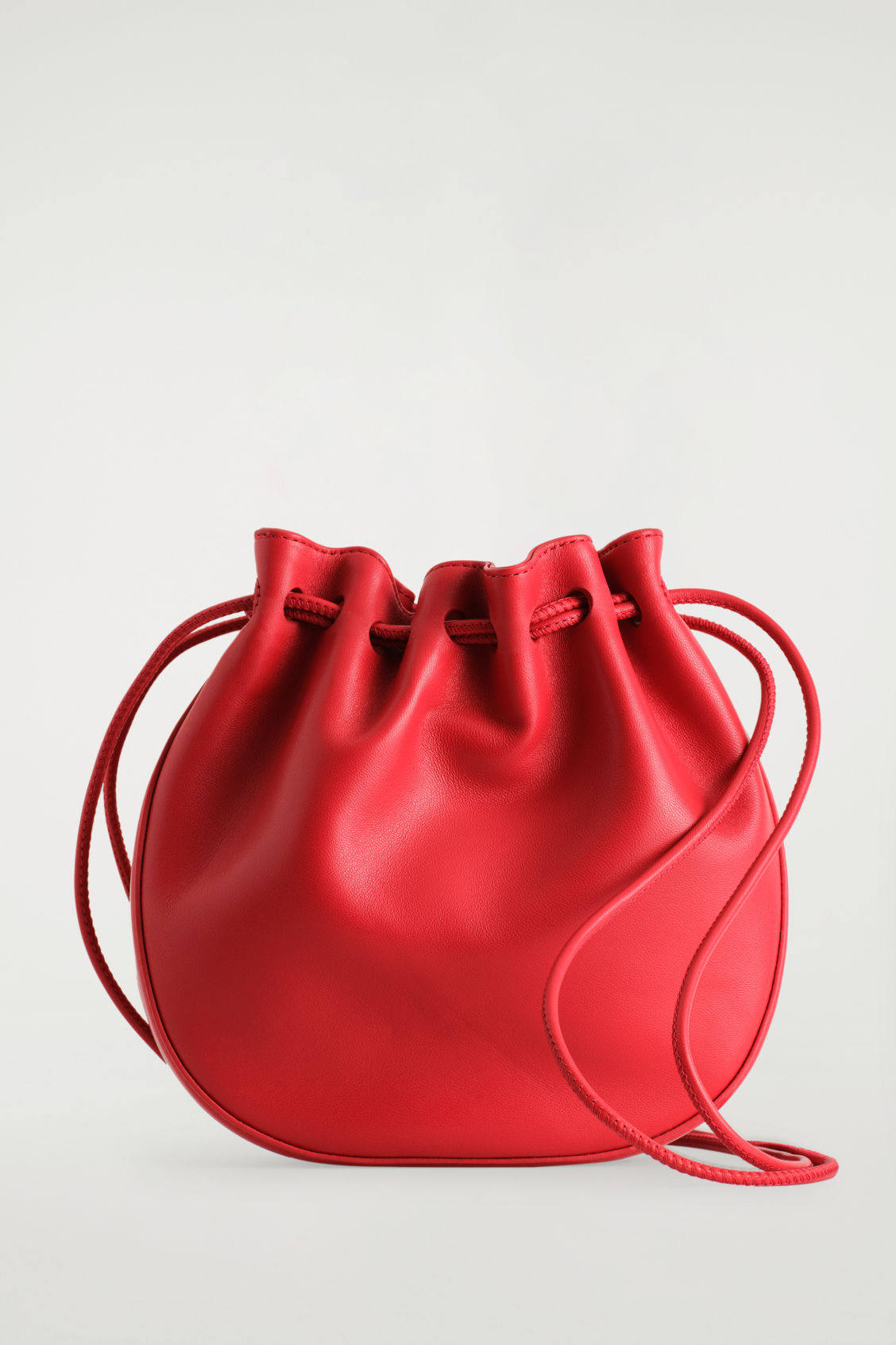 Gathered Crossbody Bag - Leather