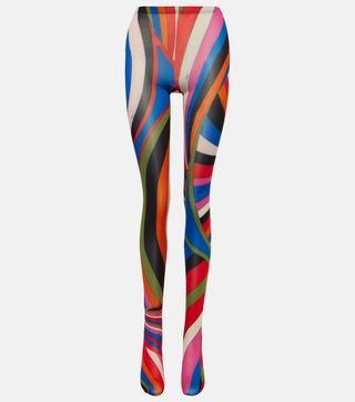 Pucci + semi-sheer graphic-print tights