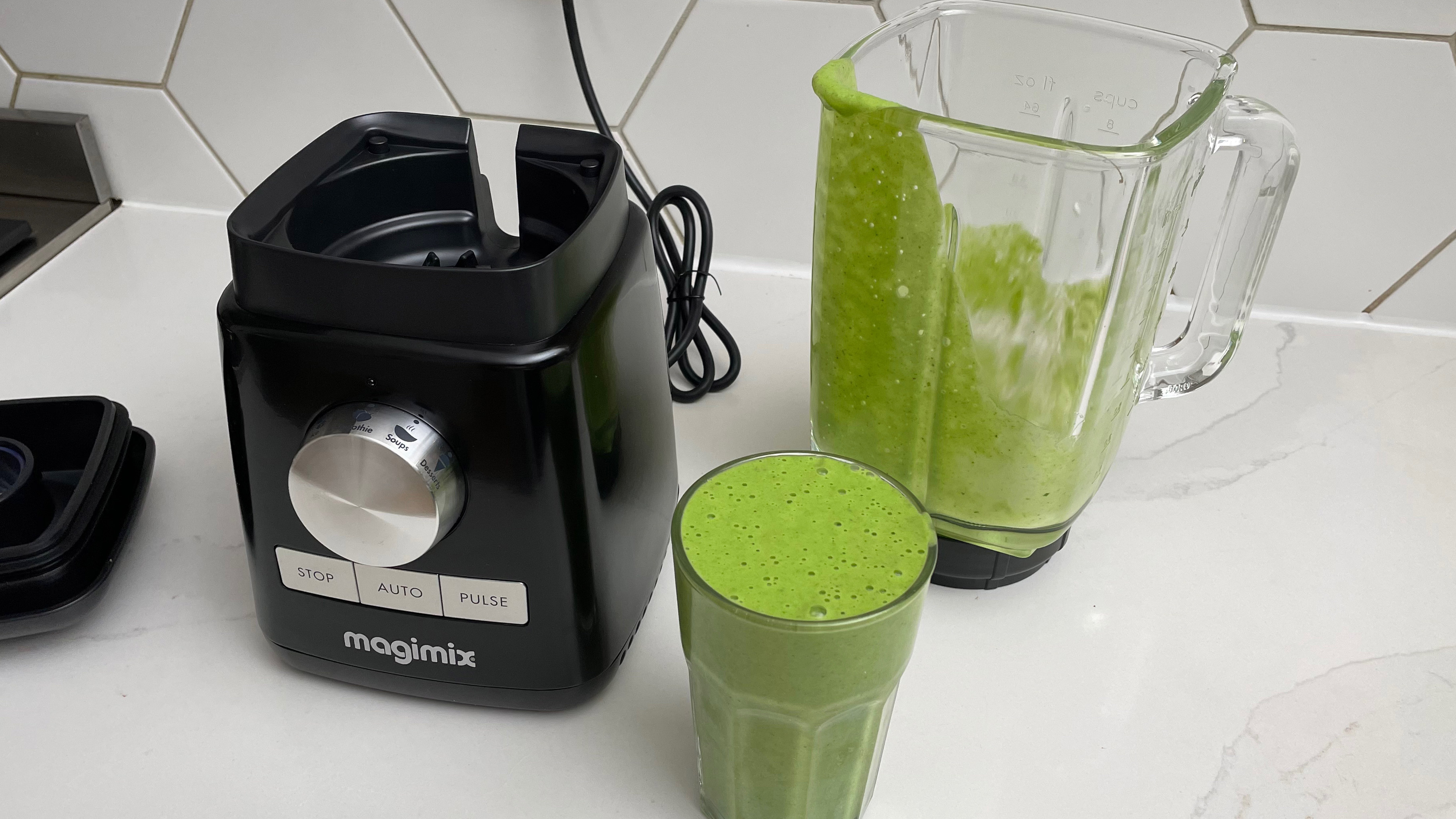 A green smoothie created in the Magimix Power Blender