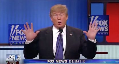 Donald Trump boasts about his hand size