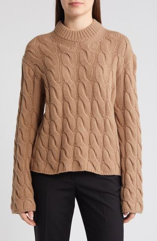 Cable Knit Wool & Cashmere Sweater