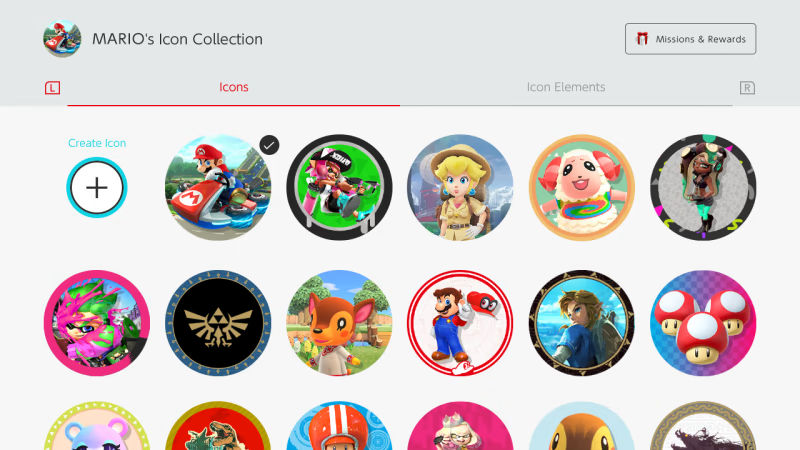 A screen grab of the Nintendo Switch Online rewards page