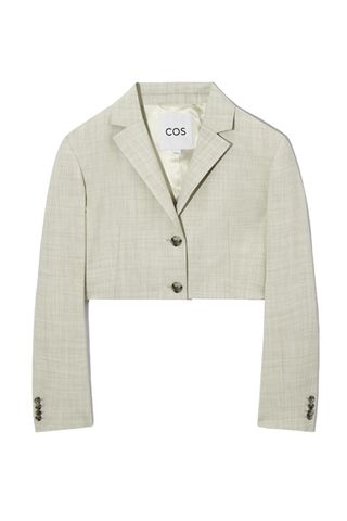 Regular Cropped Wool Blazer