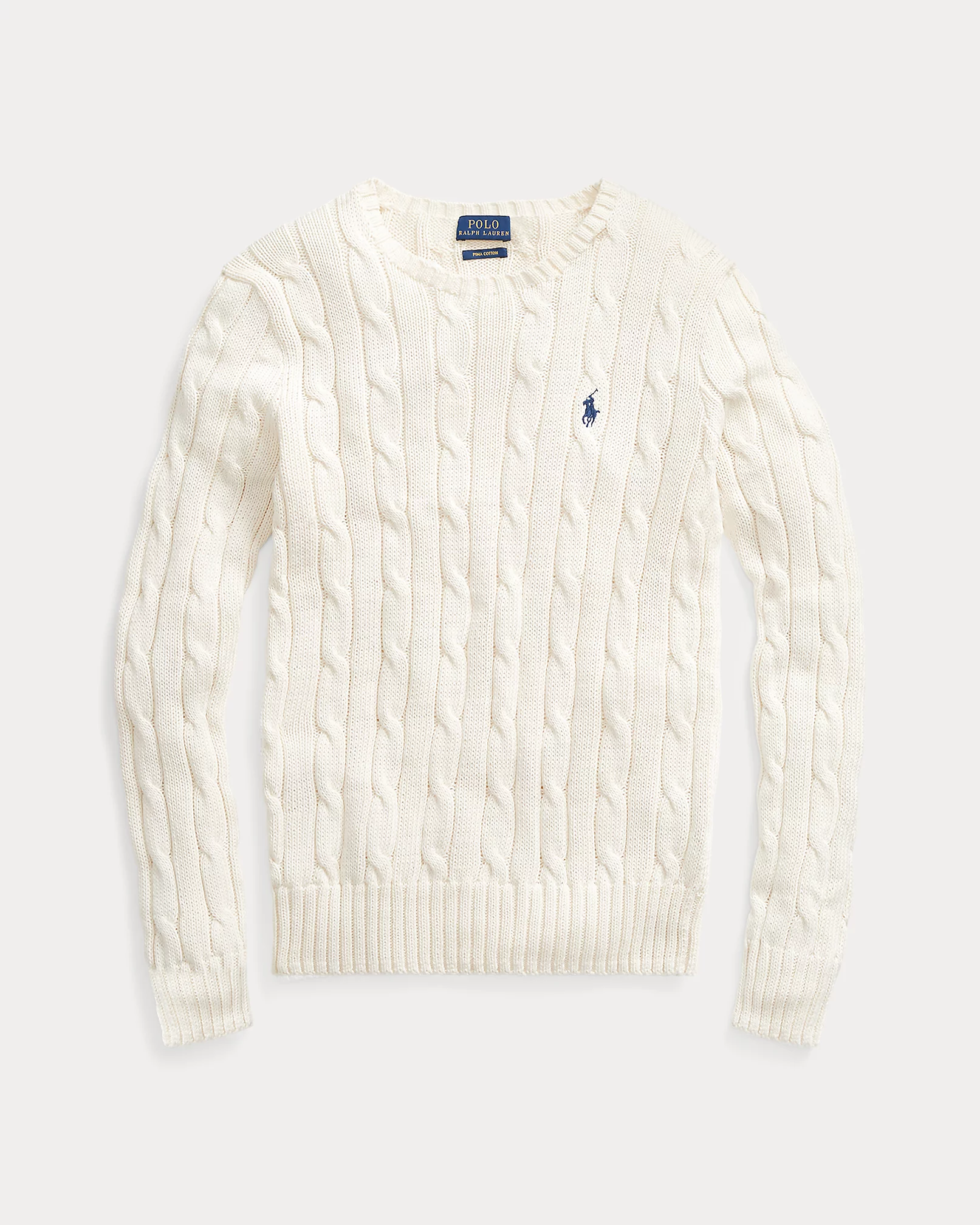 ralph lauren, Cable-Knit Cotton Crewneck Sweater