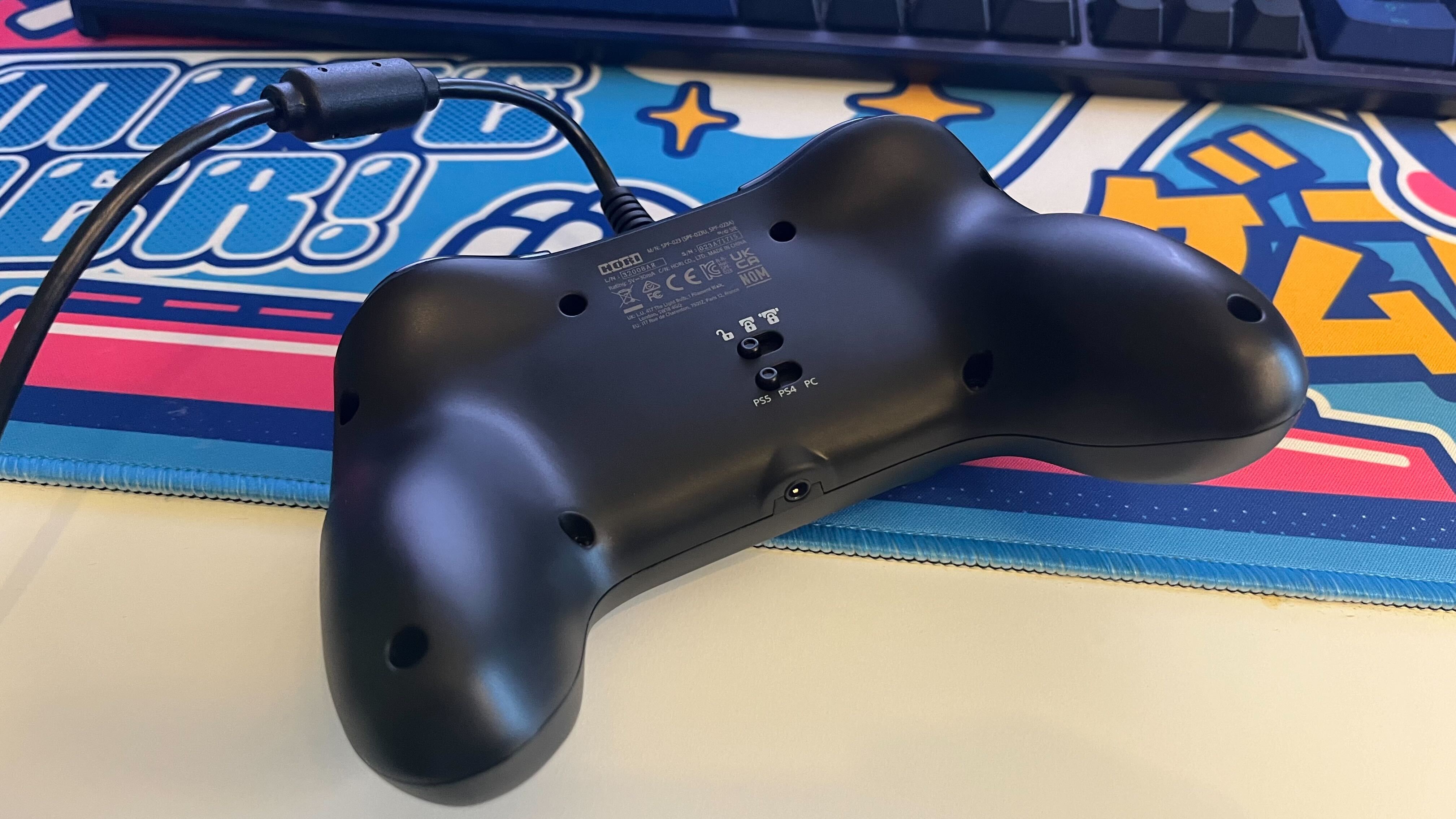 The back of the Hori Fighting Commander Octa for PlayStation 5.