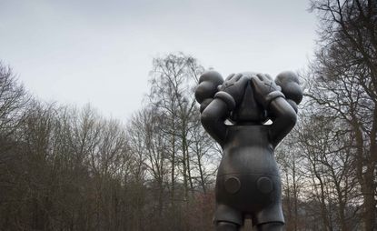 New York-based artist KAWS’ enormous, pop art sculptures tower over Yorkshire Sculpture Park
