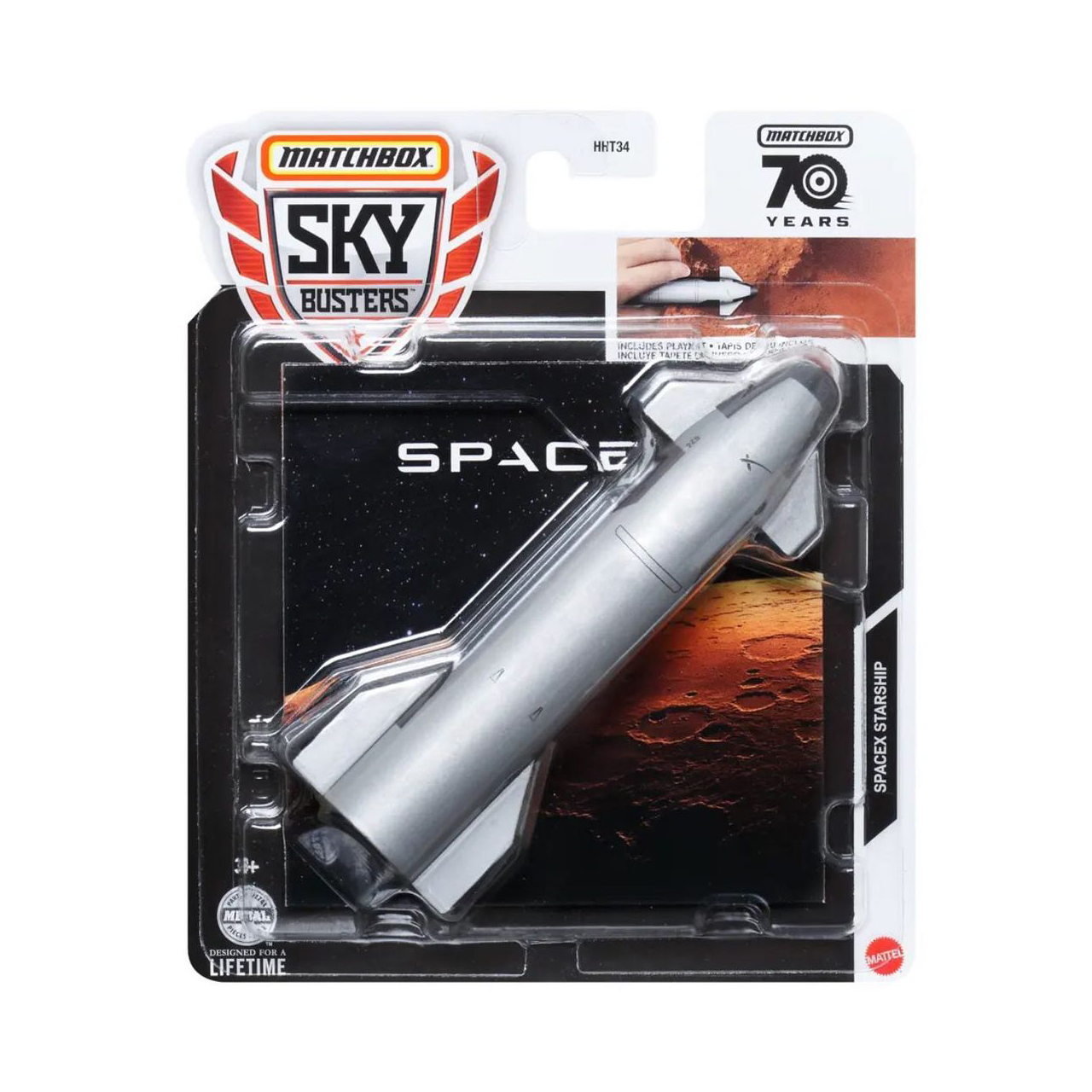 Mattel has released a die-cast toy version of SpaceX's Starship as part of the Matchbox Sky Busters line.