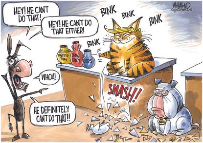 Political Cartoon U.S. Trump Barr Democrats&nbsp;