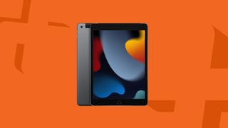 iPad 9th generation on an orange background