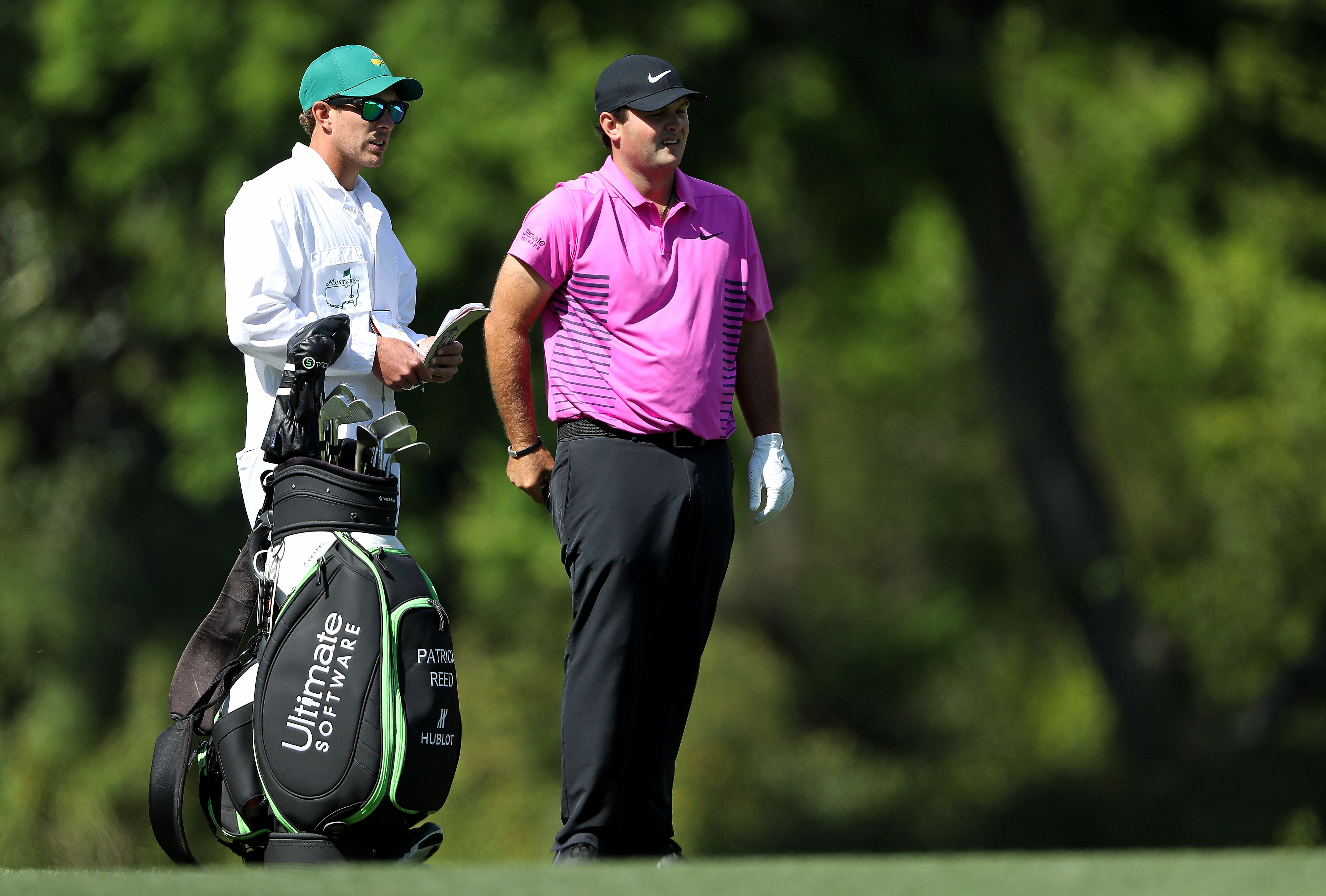 during the final round of the 2018 Masters Tournament at Augusta National Golf Club on April 8, 2018 in Augusta, Georgia.