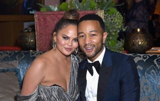 Chrissy Teigen and John Legend attend Hulu's 2018 Emmy Party at Nomad Hotel Los Angeles on September 17, 2018 in Los Angeles, California