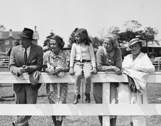 Franklin D'Olier, Winifred Lee, Jacqueline Bouvier, Marian Raymond and Mrs. James T. Lee