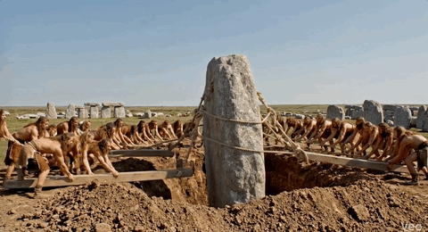 AI-generated Stonehenge build