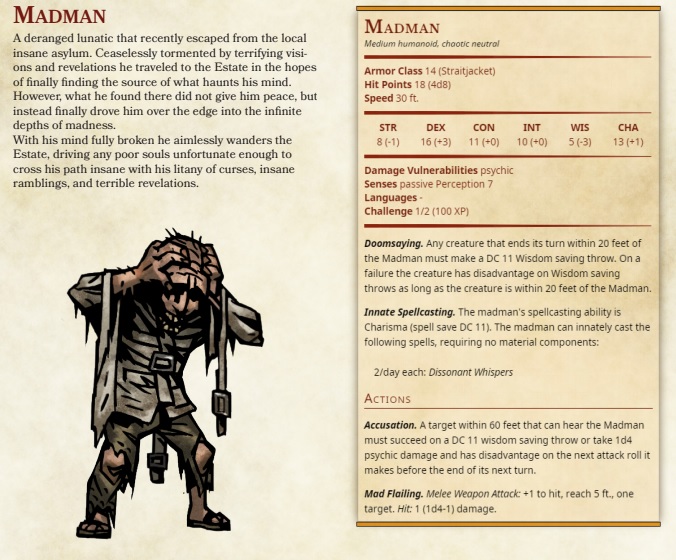 This Darkest Dungeon D D Style Monster Manual Looks Amazing Up