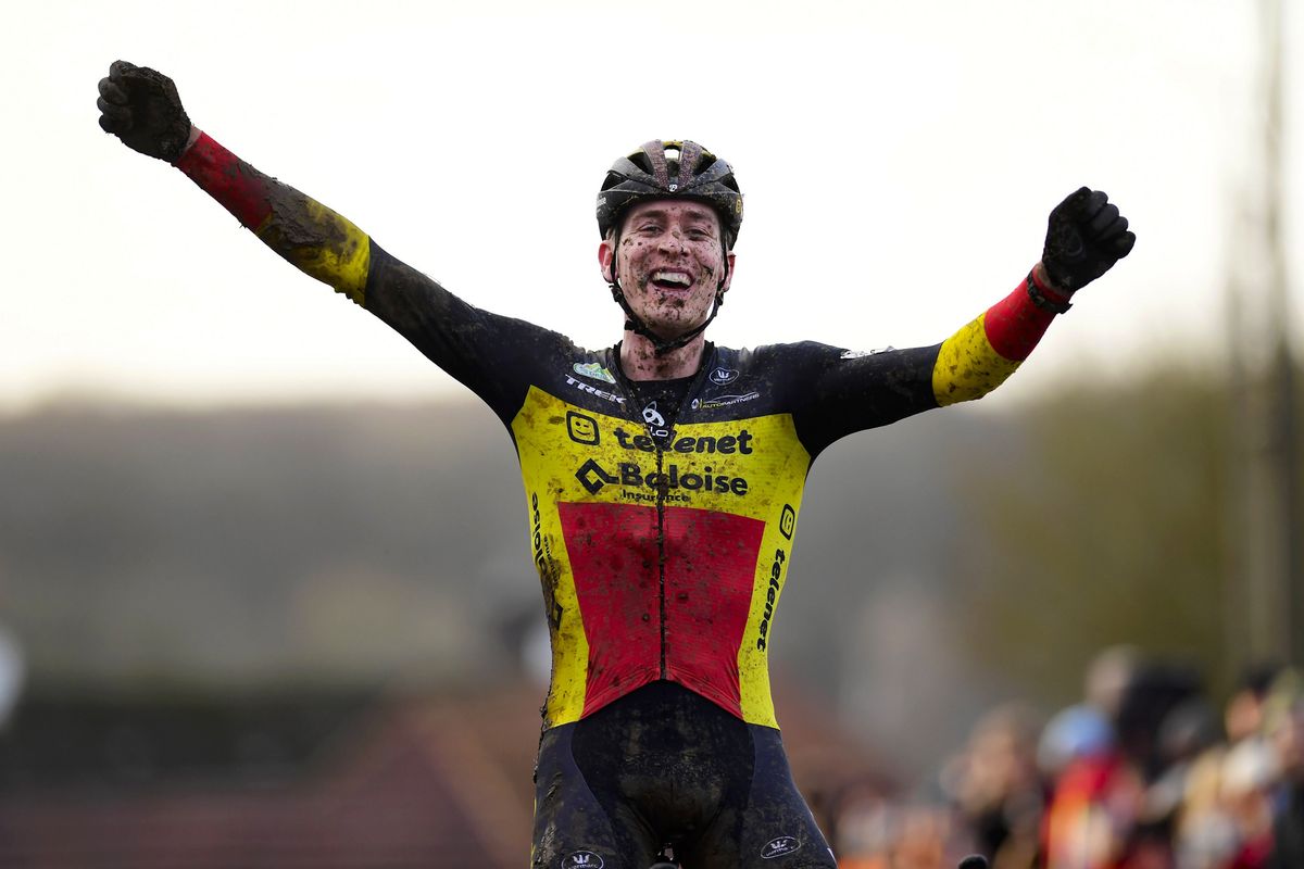 Belgian cyclo-cross champion Toon Aerts (Telenet Baloise Lions) wins the 2019 Hotondcross in Ronse, Belgium