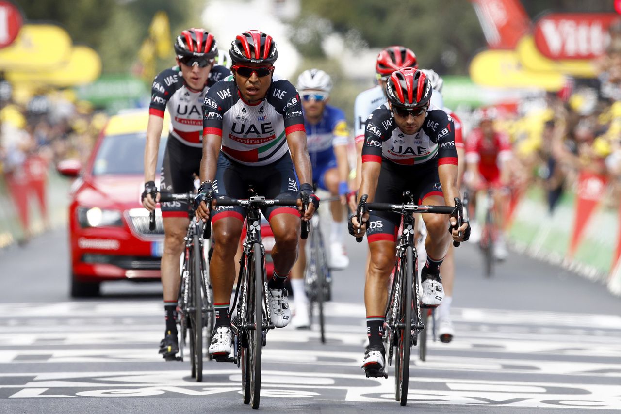 UAE Team Emirates pulls Martin to the line