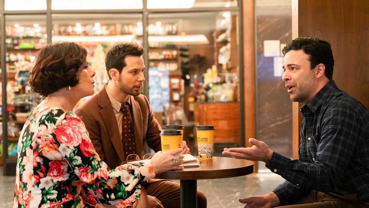 Marcia Gay Harden, Skylar Astin and James Martinez in So Help Me Todd