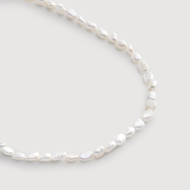 Gold Vermeil Capri Keshi Pearl Necklace - Pearl