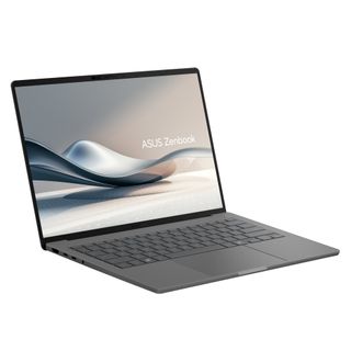 Render of the ASUS Zenbook A14 (2025) on a white background.