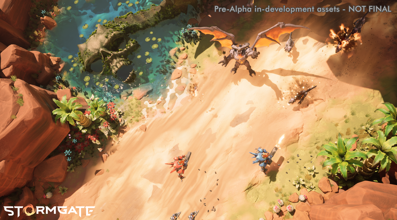 Stormgate concept art and early renders