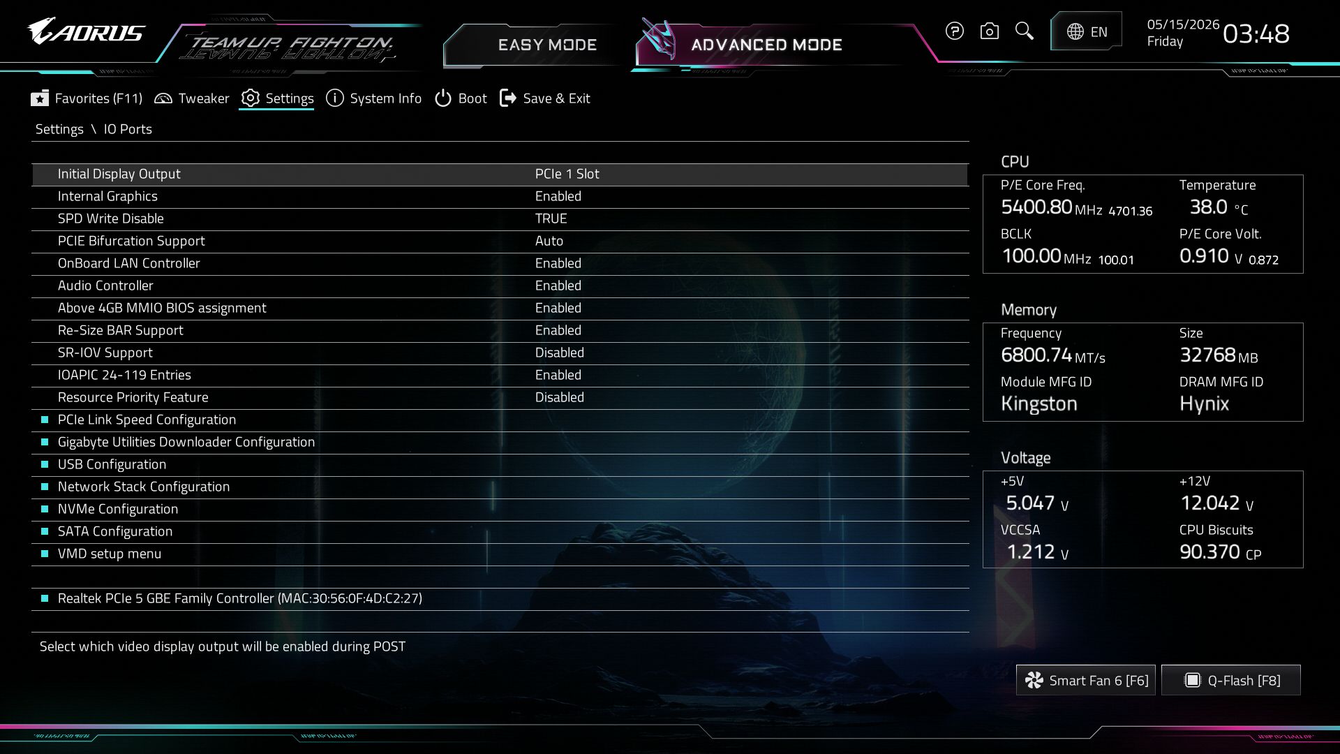 Gigabyte Z890 Aorus Elite Wifi7 Plus - BIOS