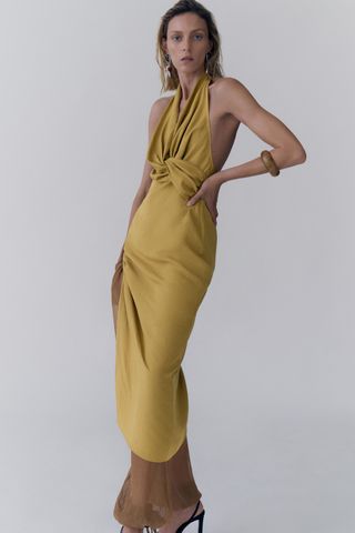 Draped Halter Dress Zw Collection