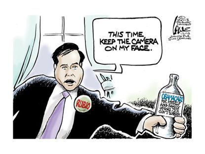 Political cartoon Marco Rubio Obamacare
