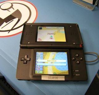 If the solar panels remain folded on the back of the DS, you can barely see any trace of them when the DS is opened and in use.