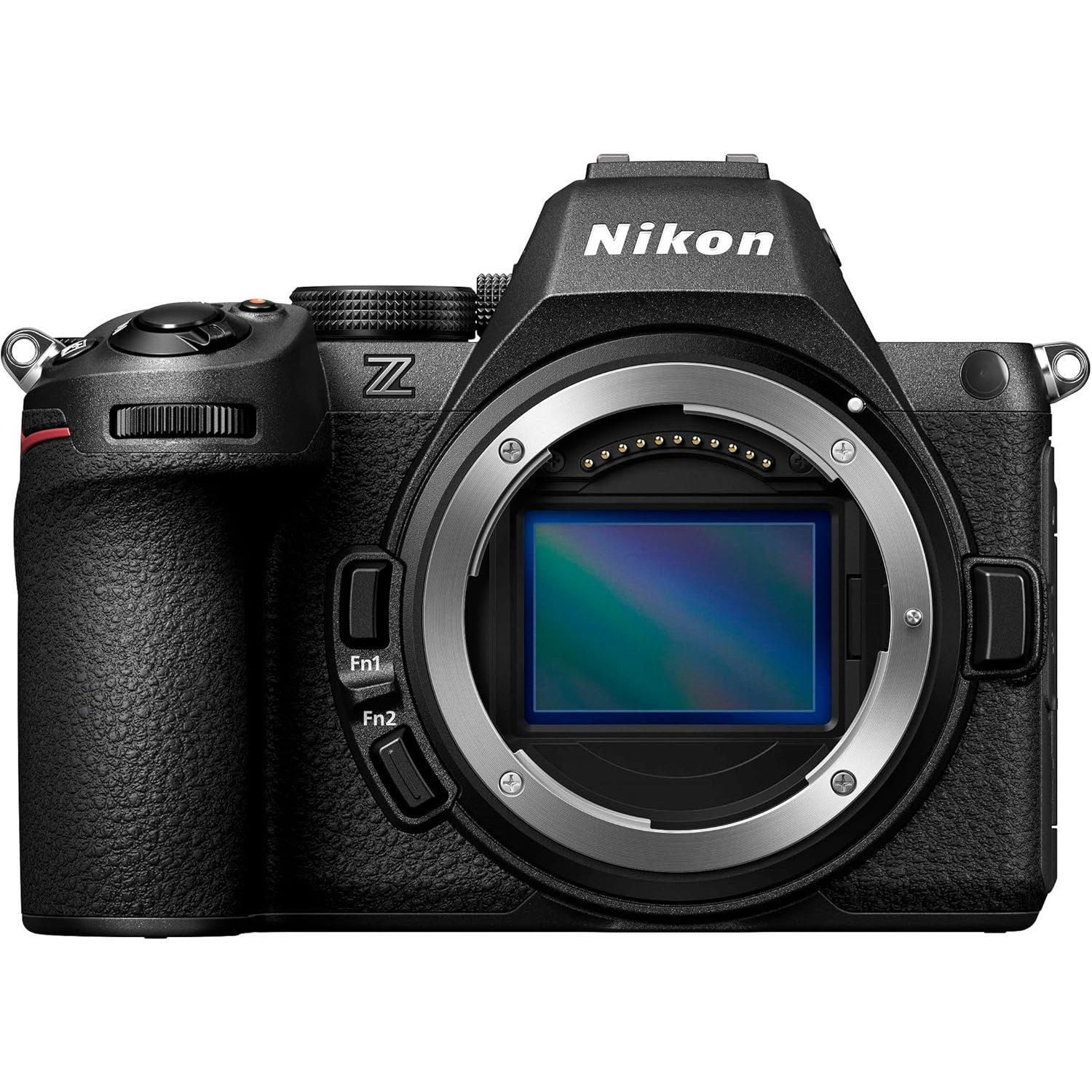 Nikon Z5 II camera in front of a white background