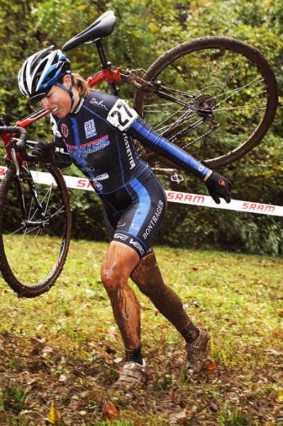 Heidi Von Teitenberg (C3 Athletes Serving Athletes) makes it look effortless getting that bike up the hill.