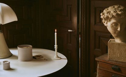 Loewe fragrance candles at Villa Magnán in Biarritz